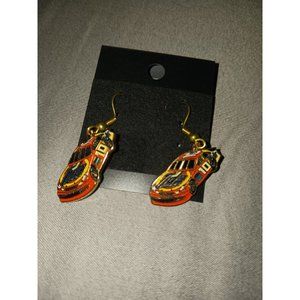 VINTAGE Race Car Earrings